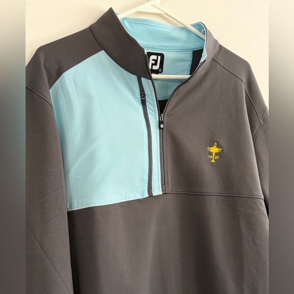 Footjoy Ryders Cup Quarter Zip Fleece Pullover Men’s XL Golf Performance Gray - Picture 2 of 8